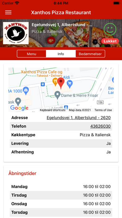 Xanthos Pizza Restaurant Screenshot