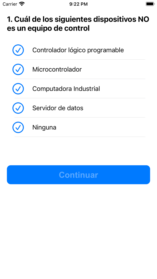 Quiz de Control Industrial - 1.1 - (iOS)