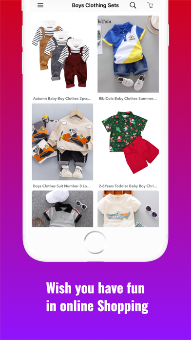Kids Clothing Set Shop Screenshot