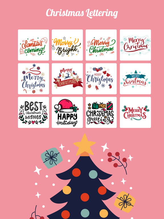 Screenshot #3 for Typography Card MerryChristmas