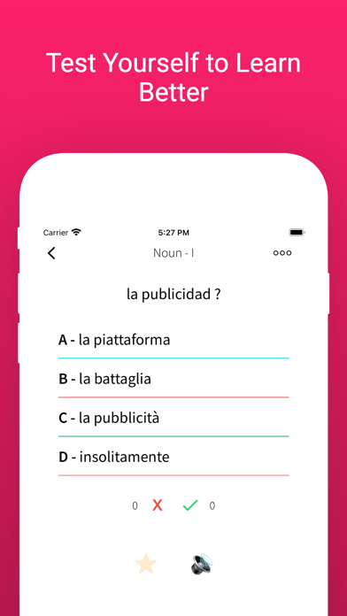 Practice Italian Spanish Words Screenshot