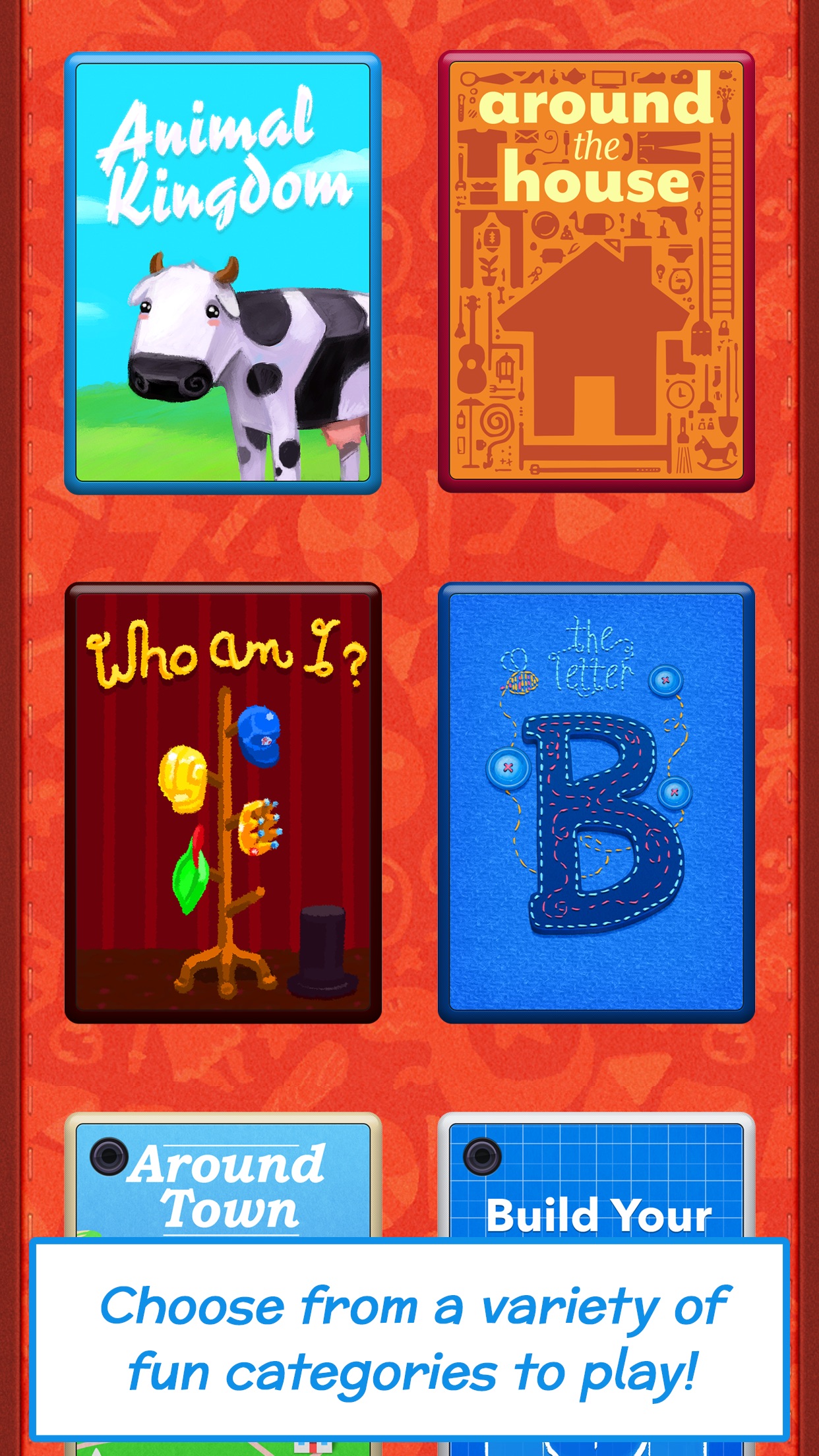 Screenshot do app Heads Up! Charades for Kids