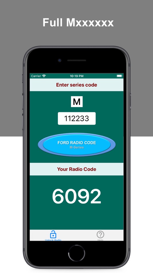 Radio Code for Ford M Series - 1.5 - (iOS)
