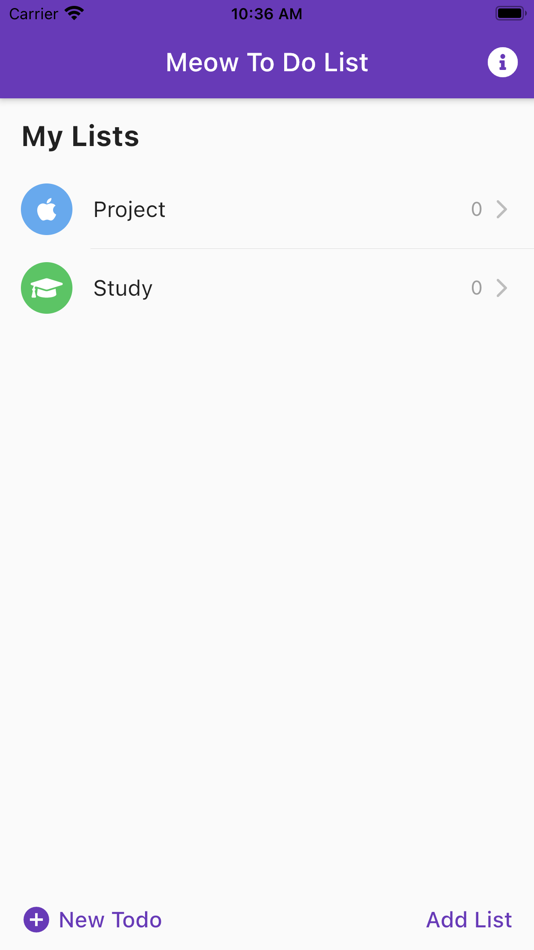 #1. Todos-List (iOS) 由: OENG Mengthong