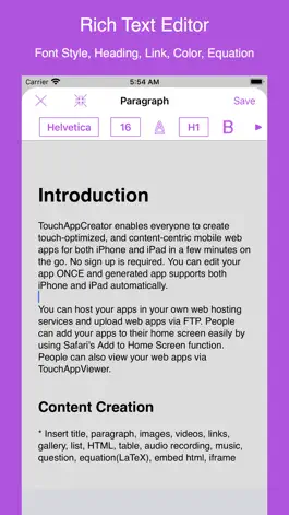 Game screenshot TouchAppCreator hack