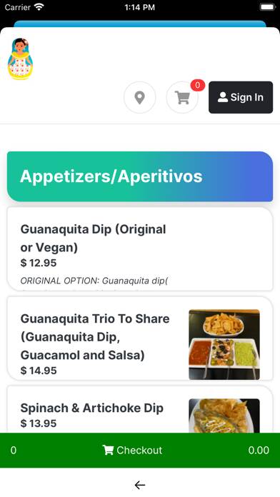 The Guanaquita Restaurant Screenshot