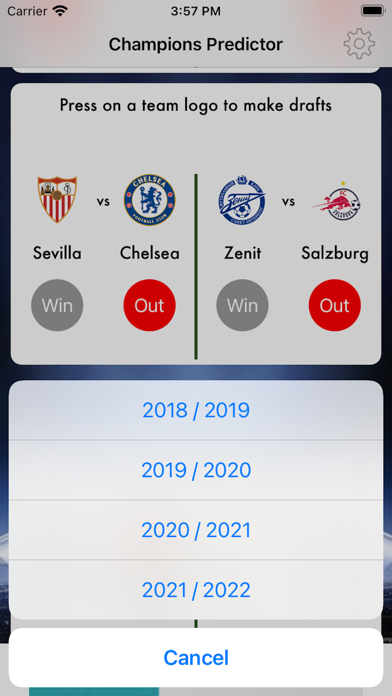 Champions Football Predictor Screenshot