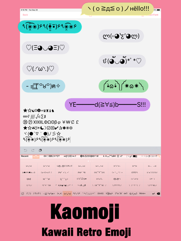 Color Fonts Keyboard: Cute Bio iPad screenshot 4 - Utilities app