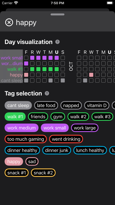 CRL8 – Correlate daily habits Screenshot