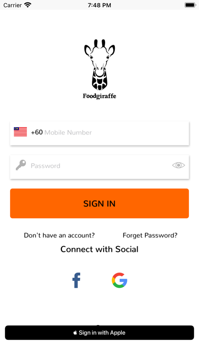 FoodGiraffe_User Screenshot