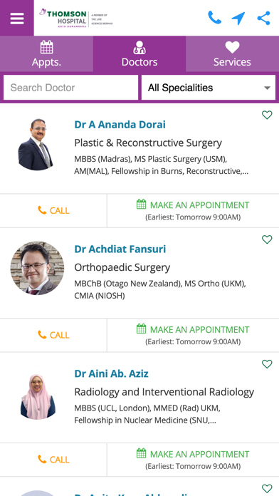 Thomson Hospitals Sdn Bhd Screenshot