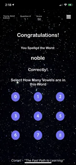 Game screenshot Young Adult - Comet Spelling hack