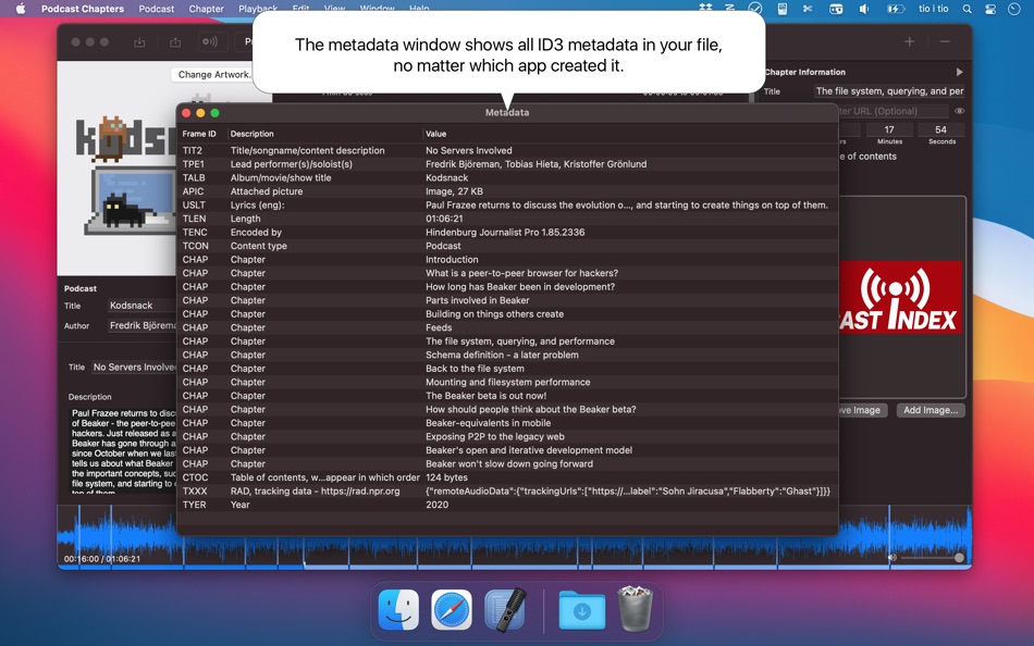 #6. Podcast Chapters (macOS) 由: Fredrik Björeman