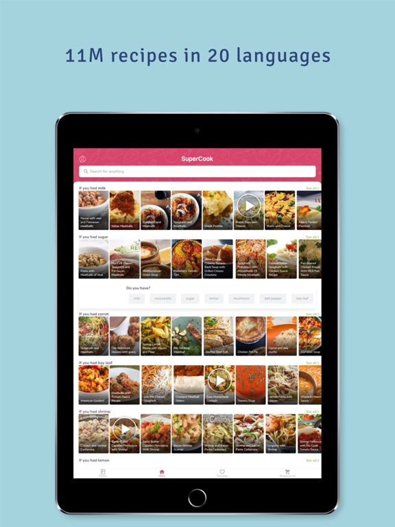 SuperCook Recipe By Ingredient iPad screenshot 5 - Food & Drink app