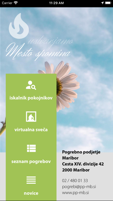 Mesto spomina Screenshot 1 - AppWisp.com Mesto spomina Screenshot 1 - AppWisp.com