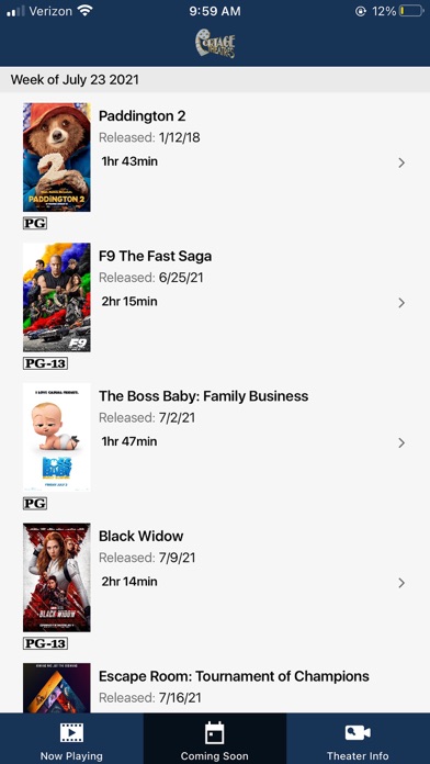 Portage Theaters Screenshot