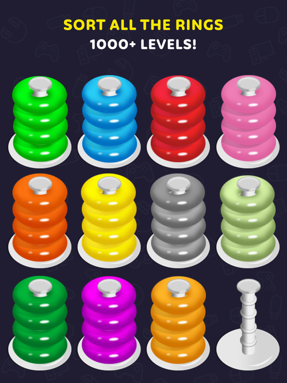 Color Hoop Stack Puzzleのおすすめ画像3