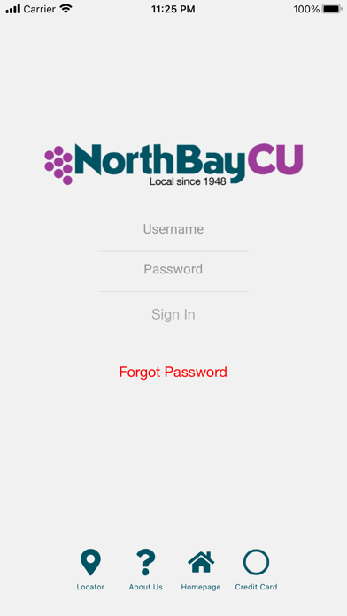 North Bay Credit Union Screenshot