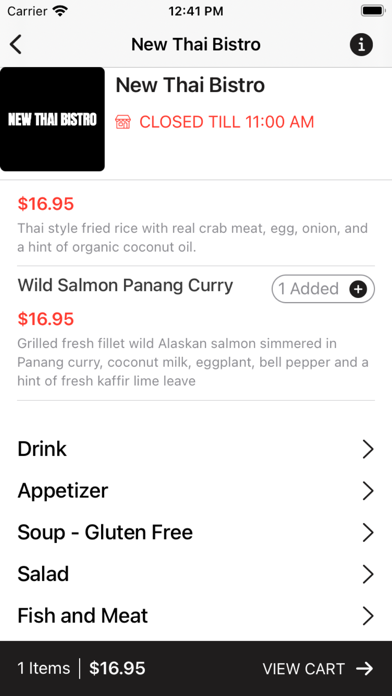 New Thai Bistro Screenshot