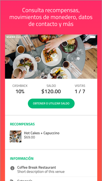 Refill - Monedero electrónico Screenshot