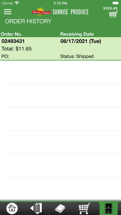 Sunrise Produce Checkout App Screenshot