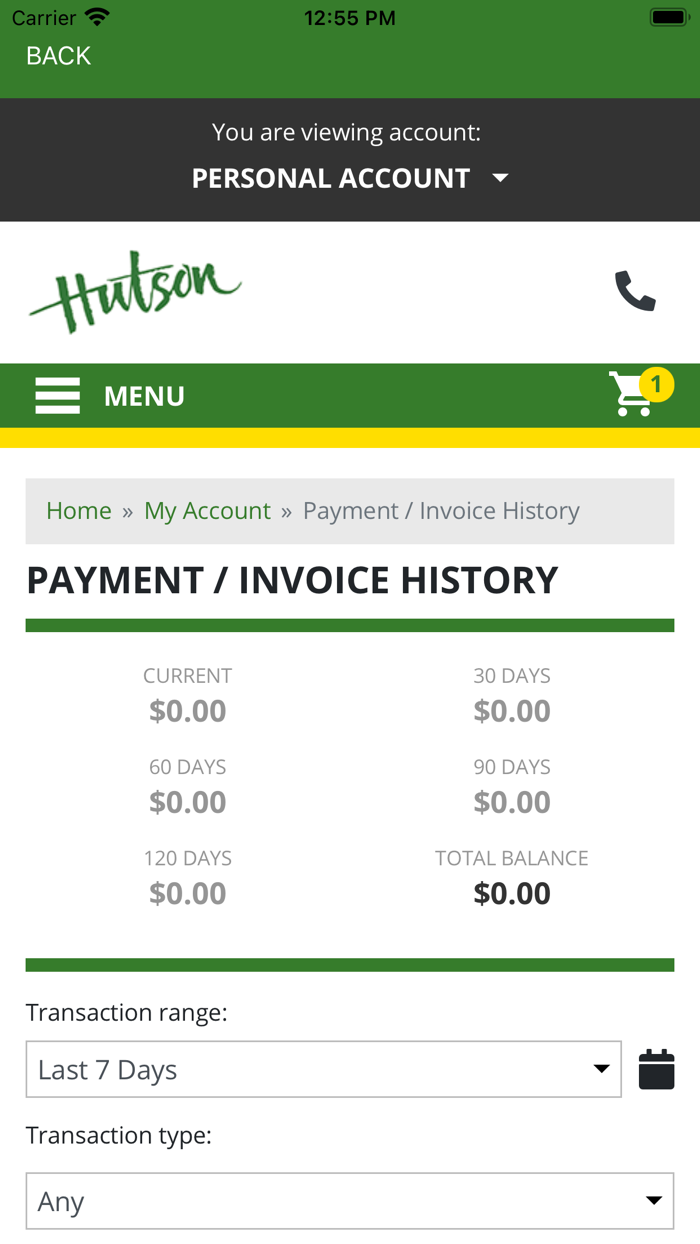 Hutson Customer Portal