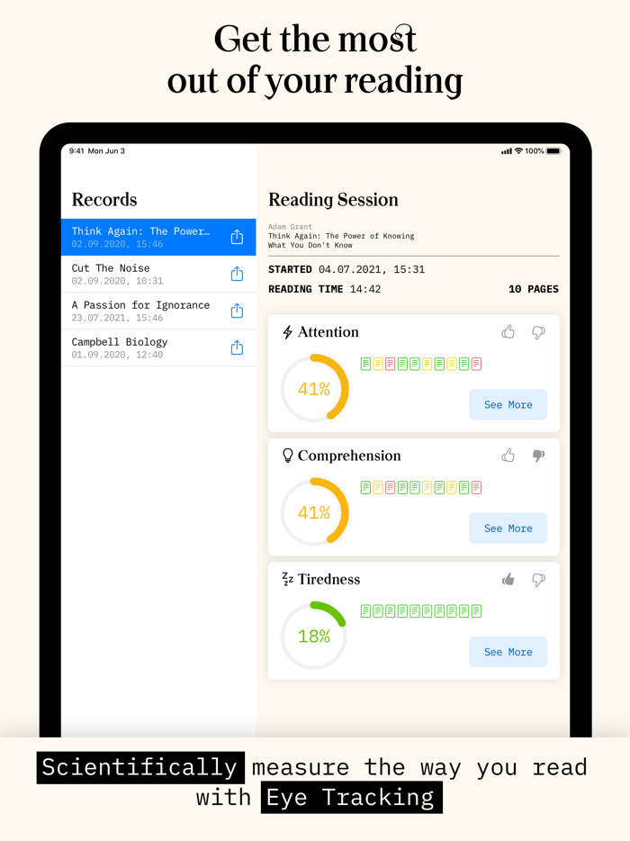 Oken Analyze your reading