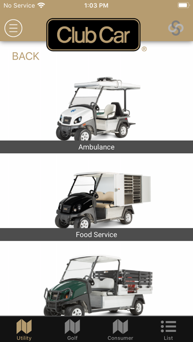 Club Car Sales App Screenshot