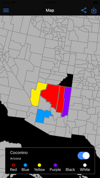 States Visited Screenshot
