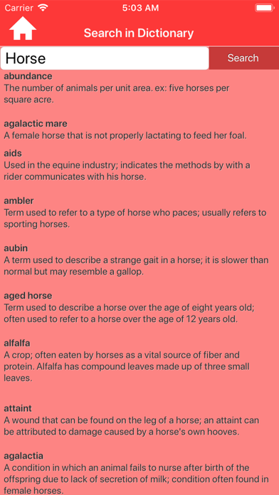 Veterinary Glossary Screenshot