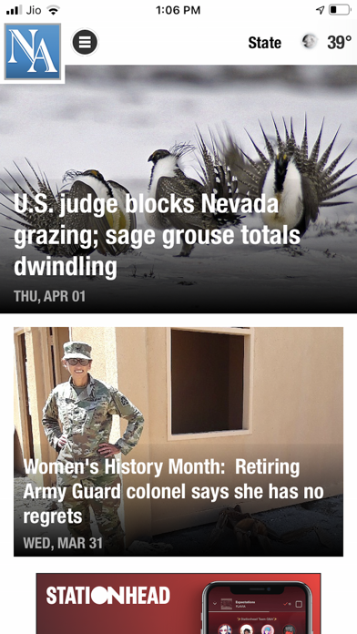 Nevada Appeal Screenshot
