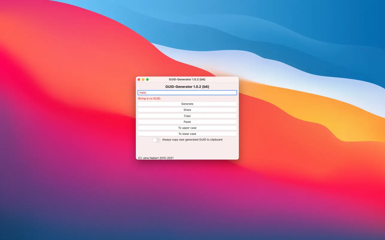#2. GUID-Generator (macOS) بواسطة: Jens Nabert