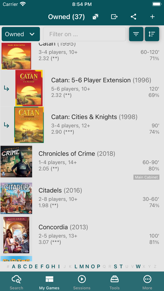 #4. My Board Game Collection (iOS) 来自: Tommy Uytterhaegen