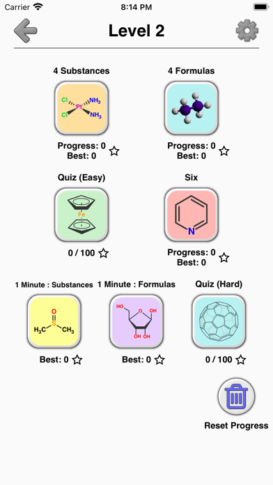 Chemical Substances: Chem-Quiz Screenshot