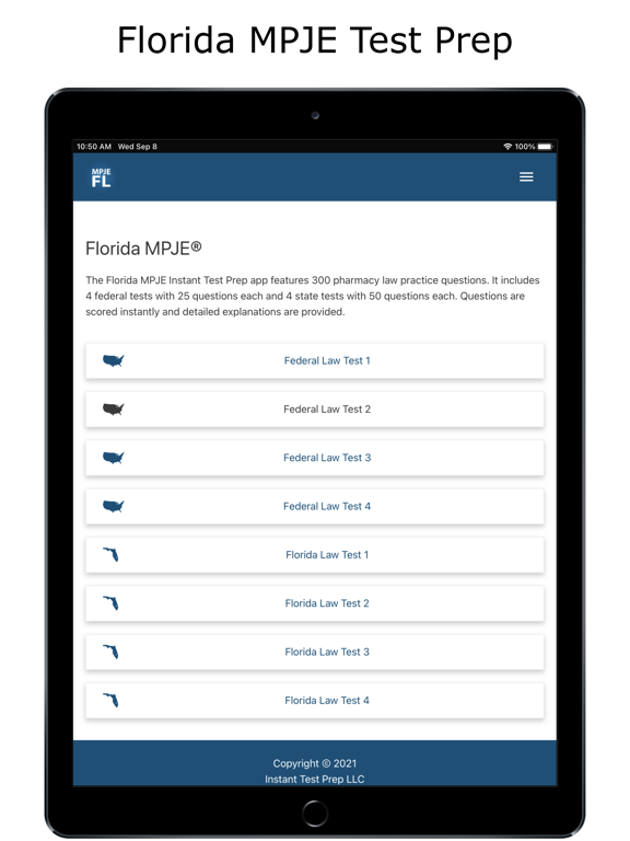 Screenshot #4 pour MPJE Florida Test Prep