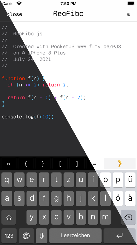 #1. PocketJS (iOS) 由: PAMA games