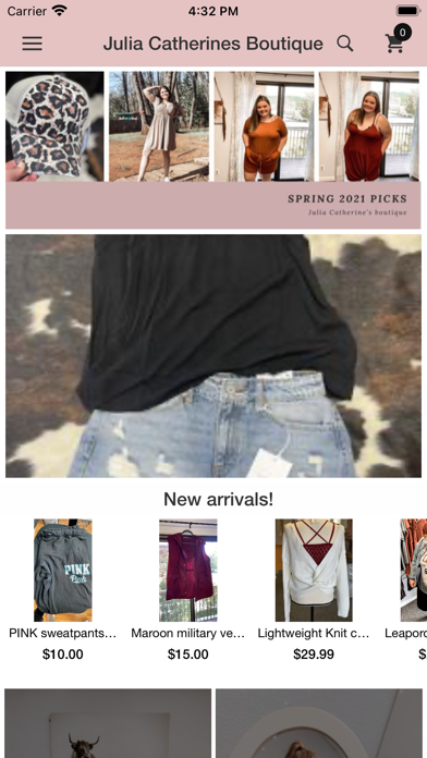 Julia Catherines Boutique Screenshot