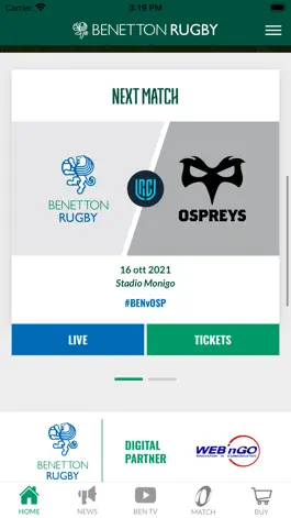 Game screenshot Benetton Rugby Official App hack