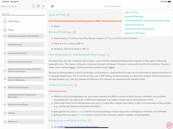 Screenshot #6 pour Mosby’s Diag and Lab Test Ref