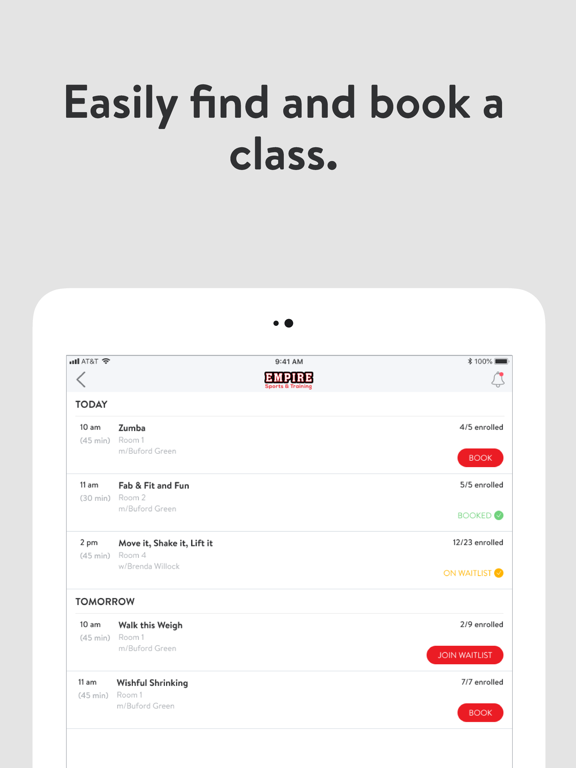 Empire Sports and Training iPad screenshot 3 - Health & Fitness app