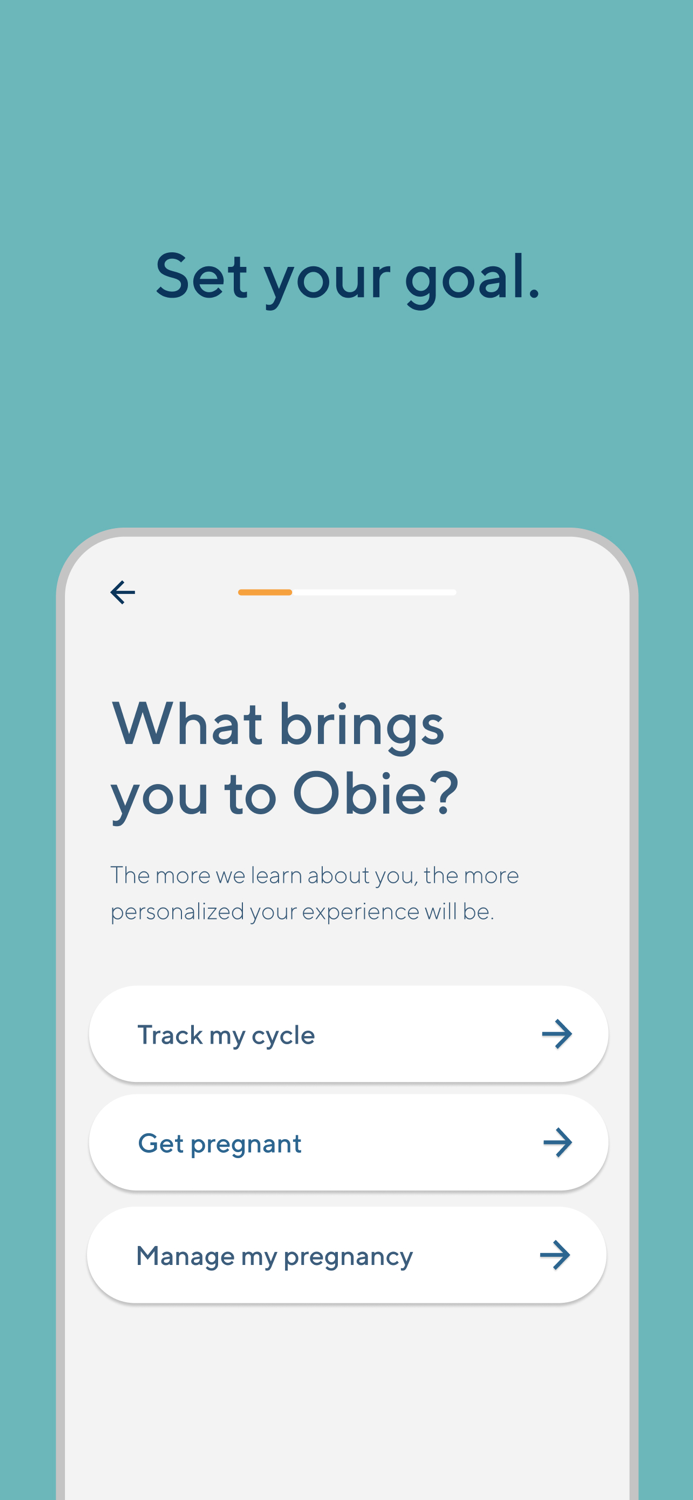 Obie Fertility cycle tracker