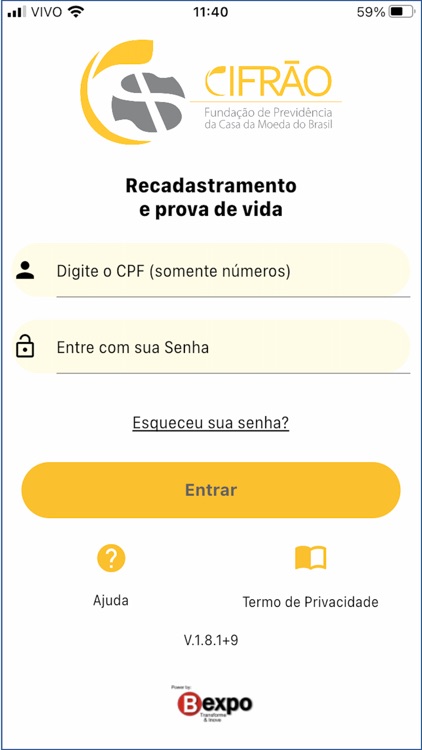 Recadastramento Cifrão