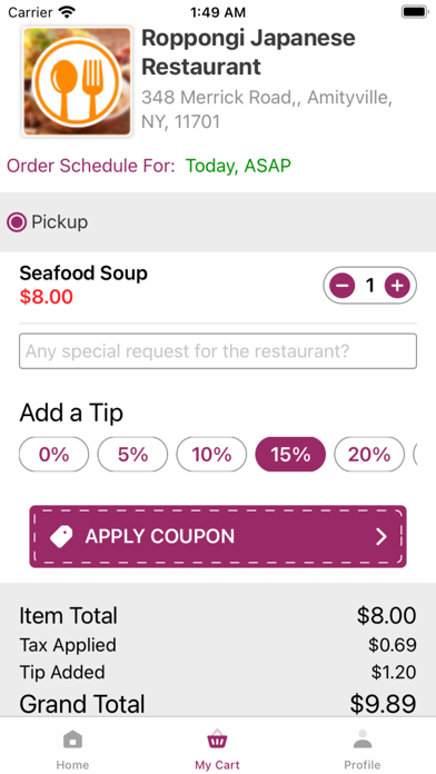 Roppongi Japanese Restaurant Screenshot