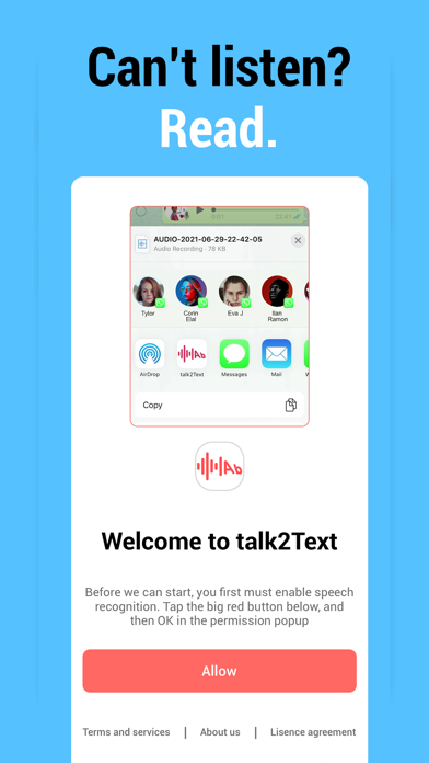 talk2Text - voice to text Screenshot