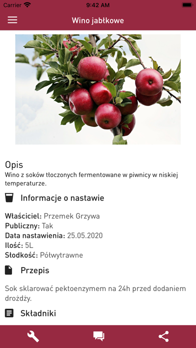 Wino domowe Screenshot