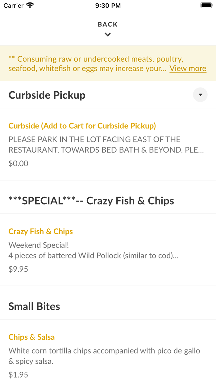 Crazy Fish - Ordering