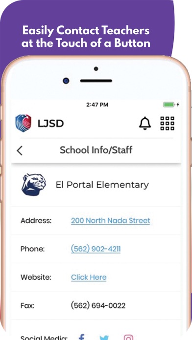Lowell Joint School District Screenshot