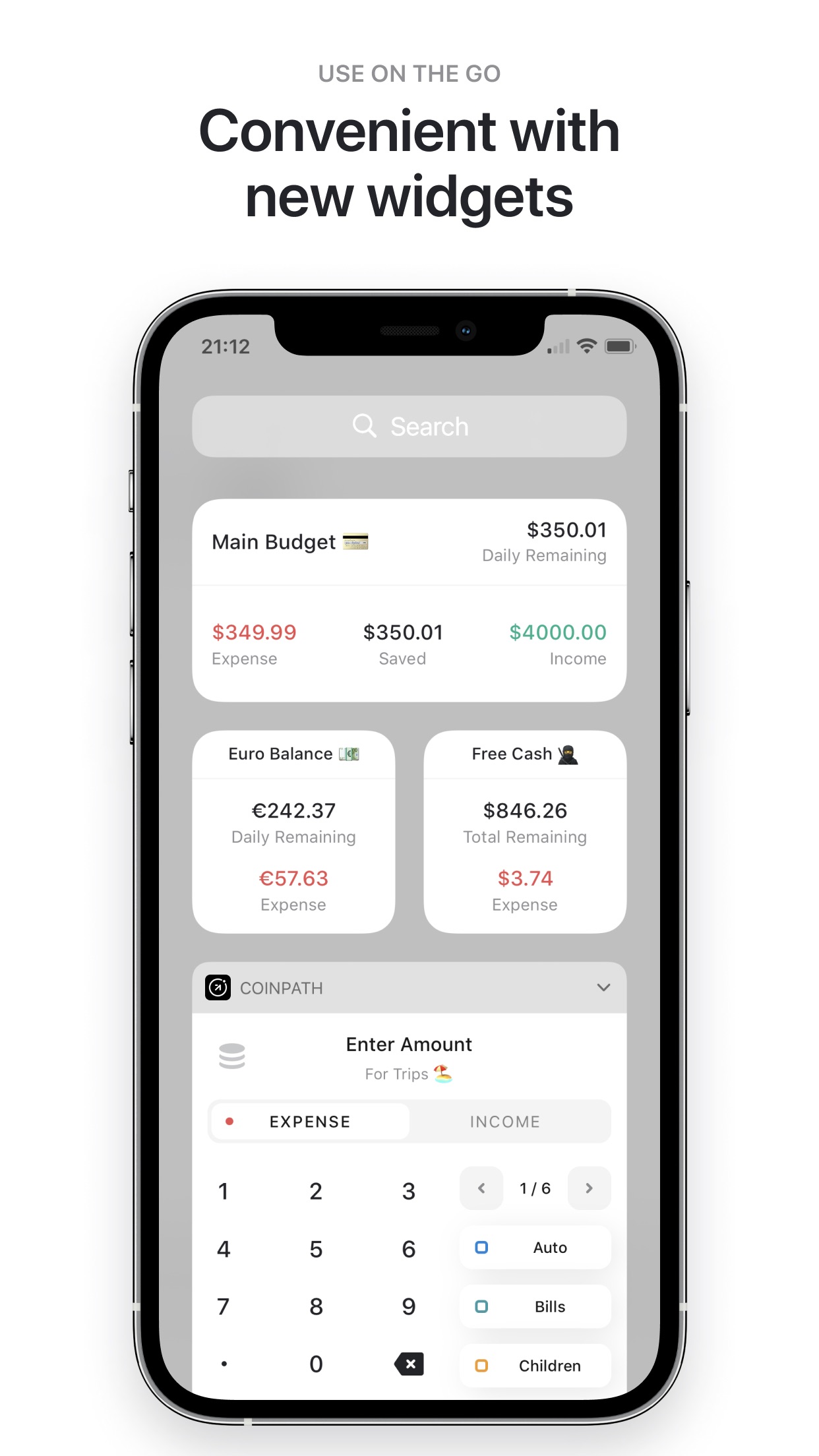 Screenshot do app Coinpath: Expense Tracker