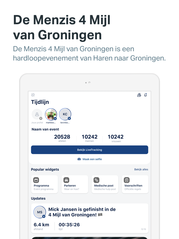 Menzis 4 Mijl van Groningen iPad app afbeelding 1