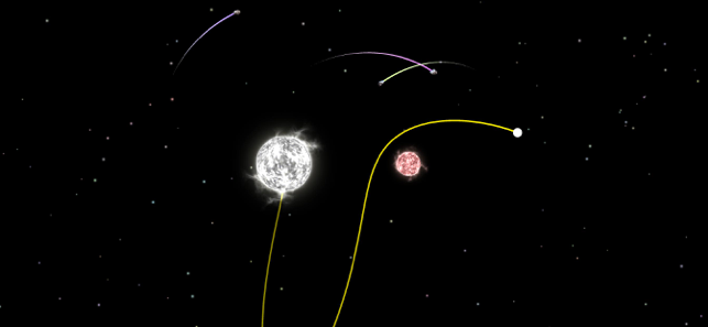 ‎Planeta Grawitacja — zrzut ekranu z symulacją orbity